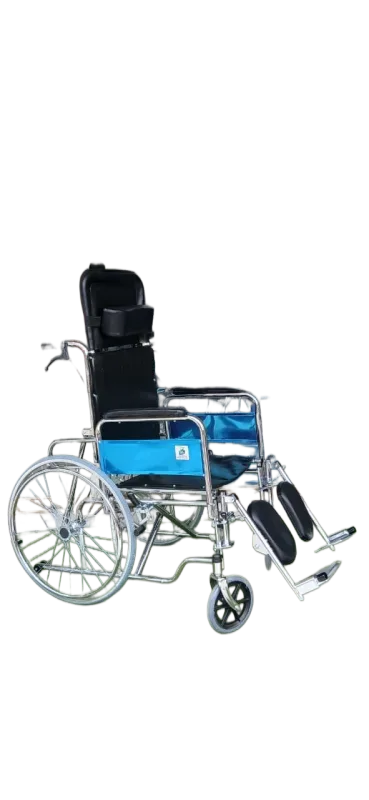 Wheel Chair Model 903GC manual commode wheelchair with sturdy steel frame, comfortable seat, smooth-rolling wheels, and integrated commode for hospitals, rehabi