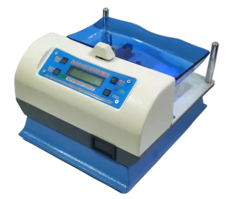 Blood Collection Mixer with digital scale for accurate blood bag weighing and continuous mixing during blood collection in blood banks and hospitals.