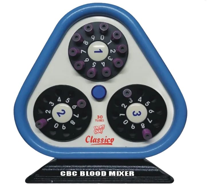 Blood CBC Mixer for gentle mixing of blood samples before CBC analysis in laboratory and diagnostic applications