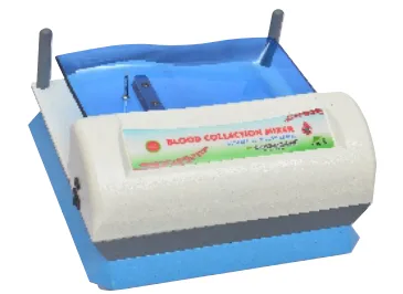Blood Collection Mixer Single Feature device for continuous blood bag mixing during blood donation in hospitals, blood banks, and diagnostic laboratories.