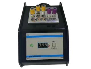 Laboratory Dry Bath with digital temperature control for heating and incubating samples in test tubes
