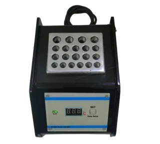 Laboratory Dry Bath with digital temperature control for heating and incubating samples in test tubes