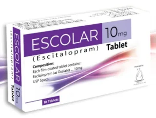 ESCOLAR 10MG Tablets (Escitalopram 10mg) medicine box front view