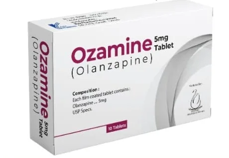 OZAMINE 5MG Tablets (Olanzapine 5mg) medicine box front view