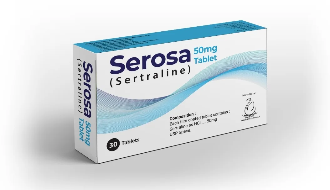 SEROSA 50MG Tablets (Sertraline 50mg) prescription medicine packaging