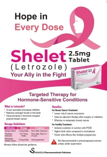 SHELET 2.5MG Tablets (Letrozole 2.5mg) medicine box front view